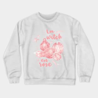 La Witch en Rose. Pink Pumpkin Halloween Style Crewneck Sweatshirt